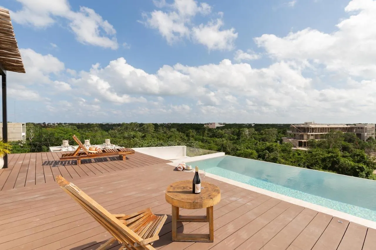 Modern 4Br Apartment In La Veleta With Rooftop Pool, Amazing Amenities & Incredible Jungle View Τουλούμ 0*,  Μεξικό